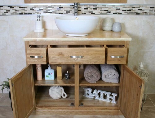 Bathroom vanity unit - bathroom, oak