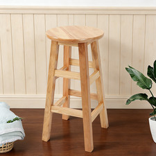 High 60Cm Solid Wooden Bar