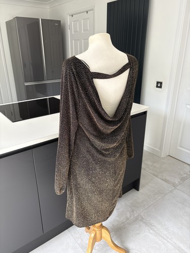 Roman dress size black gold - roman,