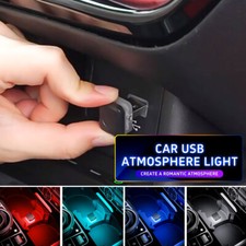 1x Mini USB LED Car Interior Light Neon Atmosphere Ambient Lamp Bulb Accessories