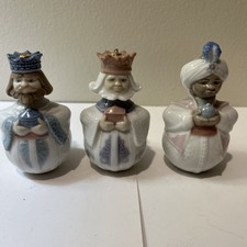 Retired Lladro Mini Reyes Three Kings Wise Men Nativity Ornaments***Read