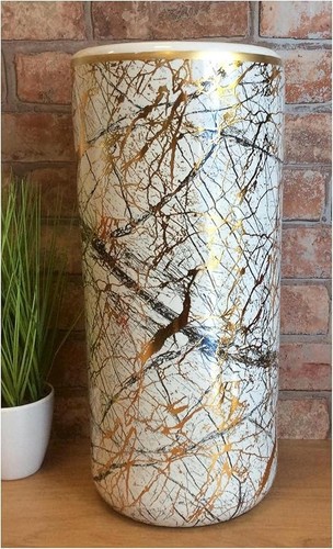 Gold abstract pattern ceramic - abstract,