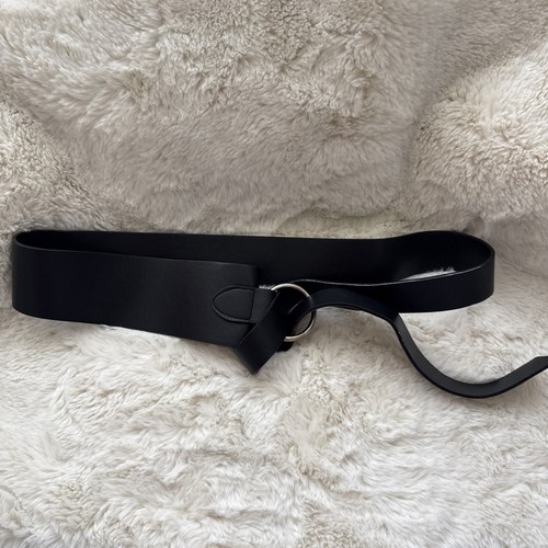 Black wide waist - black, belt