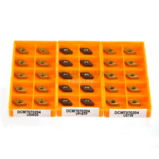 10pcs DCMT070204 US735/UE6020/VP15TF Carbide Insert Lathe Turning Tip Tool Bit