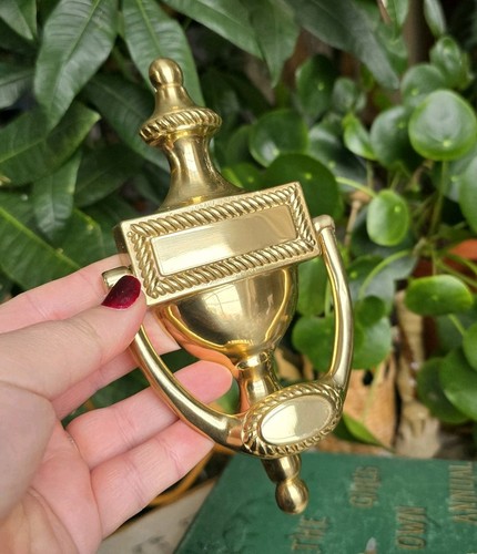 Vintage brass door knocker - vintage,