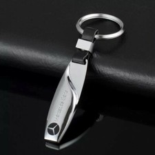 MERCEDES AMG 10D CHROME METAL KEYRING KEYCHAIN KEYFOB