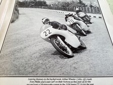 ARTHUE WHEELER AJS 7R 1958 IOM TT PICTURE MAGAZINE ARTICLE