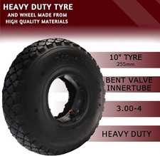 TYRE & INNER TUBE 3.00-4  (260x85) Innertube BENT VALVE Wheelbarrow sack truck