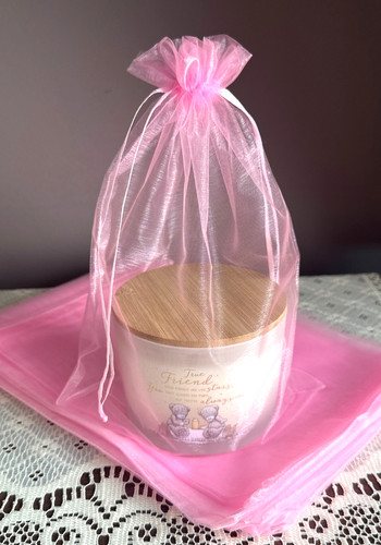 Large pretty pink organza - pink, gift