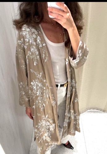 Zara sequin floral satin - zara,