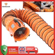 Dust Extractor Ventilation Fan 12"/300mm Portable +10m Ducting Fume Blower 220V
