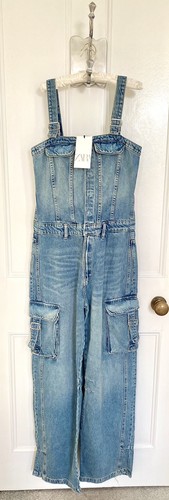 Zara blue denim - denim, jumpsuit
