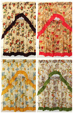 3pc printed kitchen curtain - kitchen,