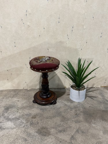Antique victorian piano stool - victorian,