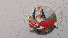 Fox and The Hound - Todd & Cooper Tree Trunk Clouds Circle  - Disney Fantasy Pin