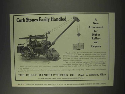 1910 huber hoist - huber, rollers
