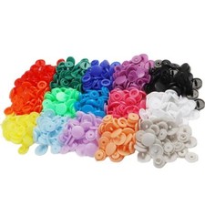 200 Sets T5 Resin Plastic Press Stud Snap Button Popper Fastener Diapers Clothes