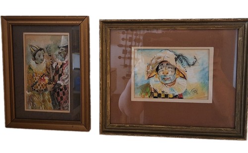 Vintage signed clown - vintage,