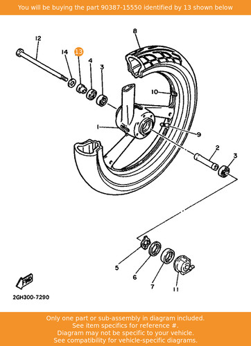 Yamaha collar 90387 15550 - collar,, 90387-15550