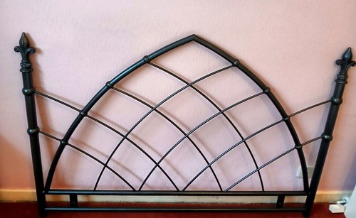 Double bed black metal - black,