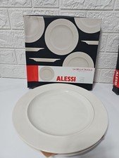 set of 2 Alessi La Bella Tavola Ettore Sottsass Rimmed Dinner Plates 11 Inch