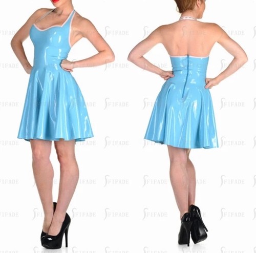 Latex dress halter sweat heart - dress,
