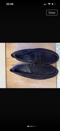 Tod navy suede shoes - suede,