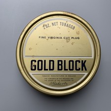 Vintage Rare Gold Block Pipe