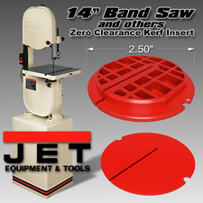 2x TOOLAX Bandsaw table insert /throat plate for Jet 14" or 16"