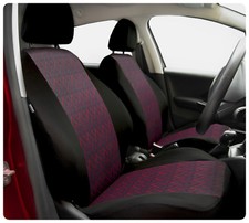 Car seat covers fit Mitsubishi Pajero - full set black / red