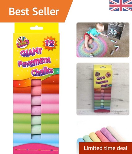 Piece giant sidewalk - 12-piece, chalk