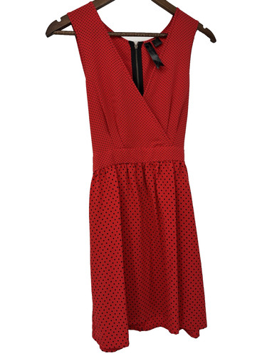 Red polka dot fit flare - polka,