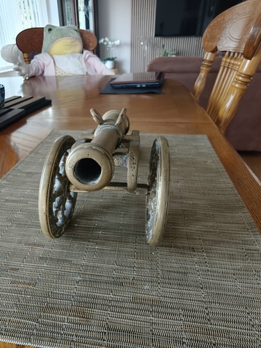 Large brass cannon - cannon, ornament