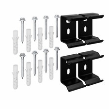 Oval Column Radiator Horizontal Wall Mounting Bracket Kit Fittings Set