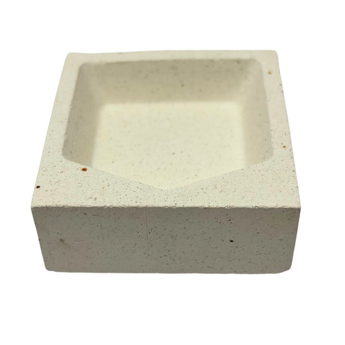 Square ceramic crucible - square,