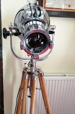 RESTORED VINTAGE STRAND 23 MKII THEATRE SPOT LIGHT PROFILE LAMP TEAK TRIPOD