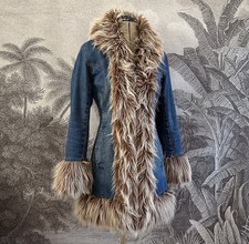 Rare Vintage Denim Afghan Coat