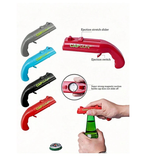 Creative cap gun bottle - bottle, opener