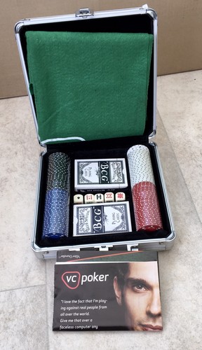 Beginners poker set green felt - beginners,