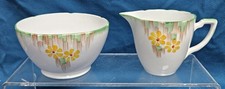 Pair of Melba Bone China Milk Jug and Sugar Bowl  - Floral  pattern 5117