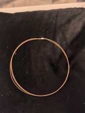 14k YG 585 Germany  'DF' Gold Wire Omega Multi Strand Collar Necklace 7 Grams