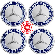 4x Blue Mercedes Benz Alloy