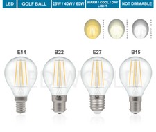 LED Round Golf Ball Bulb 25W