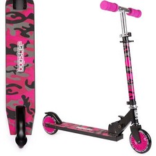 Kid’s Pink Scooter 2 Wheel Inline Folding T bar Boys Girls Kids Street Kick 5+