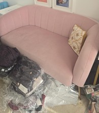 pink couch sofa 3 seater