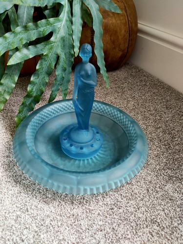 Art deco blue frosted - blue,