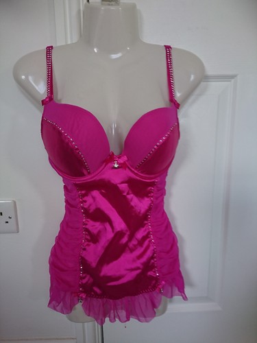 Vtg hot pink - ruched, cami