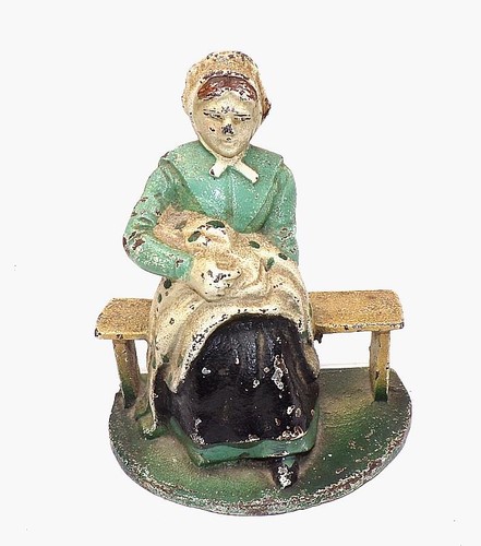 Antique amish woman bench - antique,