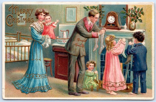 Postcard merry christmas - postcard,