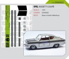 OPEL KADETT COUPE - MEBETOYS - DECAL - 1/43